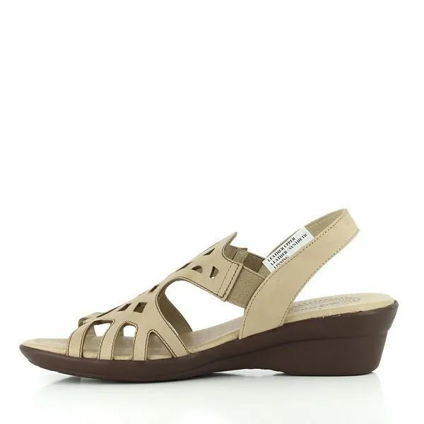 24 Hrs 22862 Taupe Low Heel Sandals
