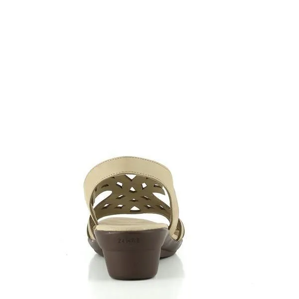 24 Hrs 22862 Taupe Low Heel Sandals