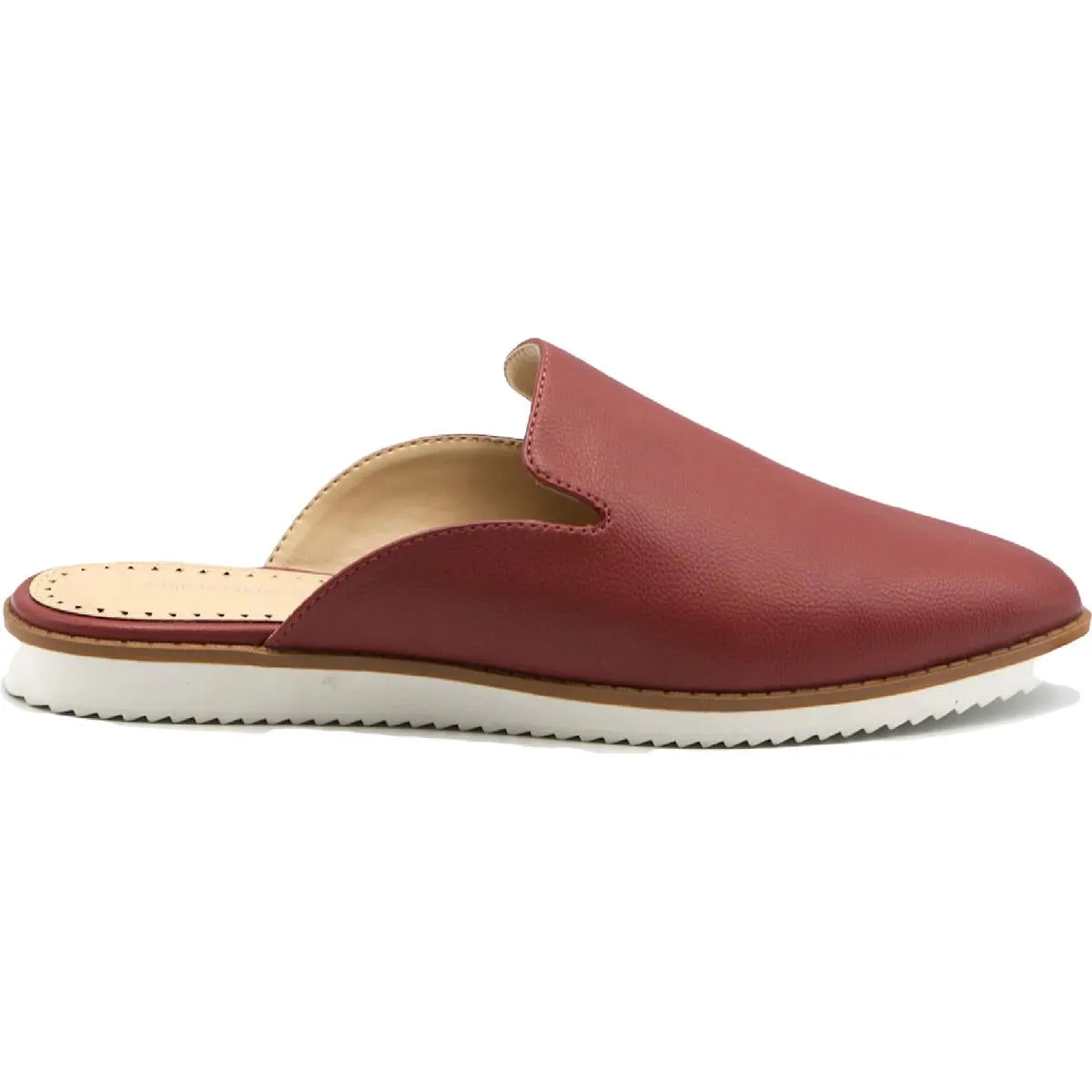 Adrienne Vittadini Womens Lou Faux Leather Slip On Smoking Loafers