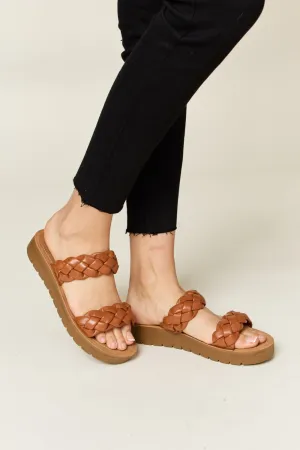 Braid Me Up Platform Sandals in Carmel