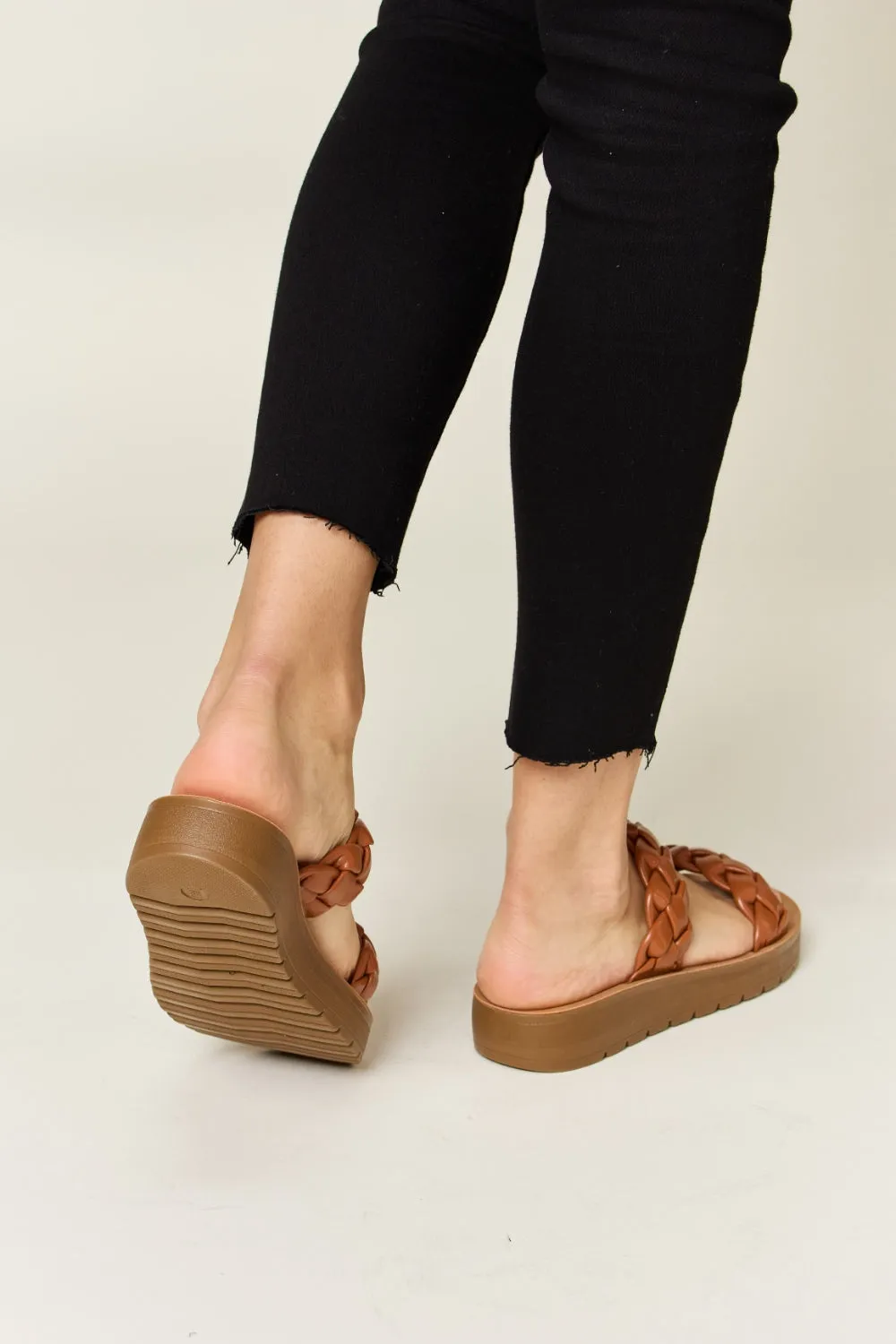 Braid Me Up Platform Sandals in Carmel