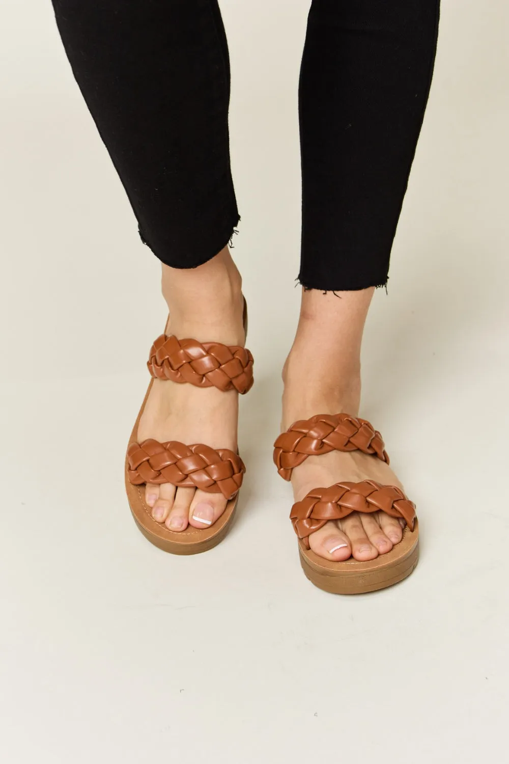 Braid Me Up Platform Sandals in Carmel
