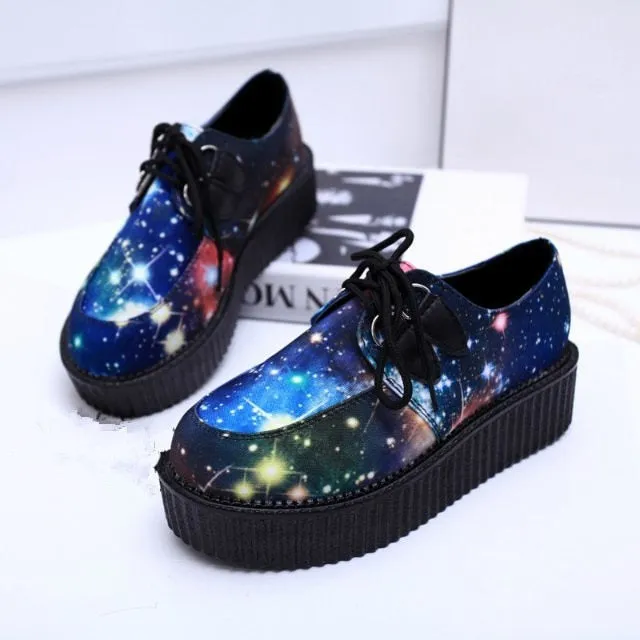 Creepers casual shoes woman plus size sneakers women shoes ladies platform shoes 2020 Lace-up Women Flats Female shoes loafers