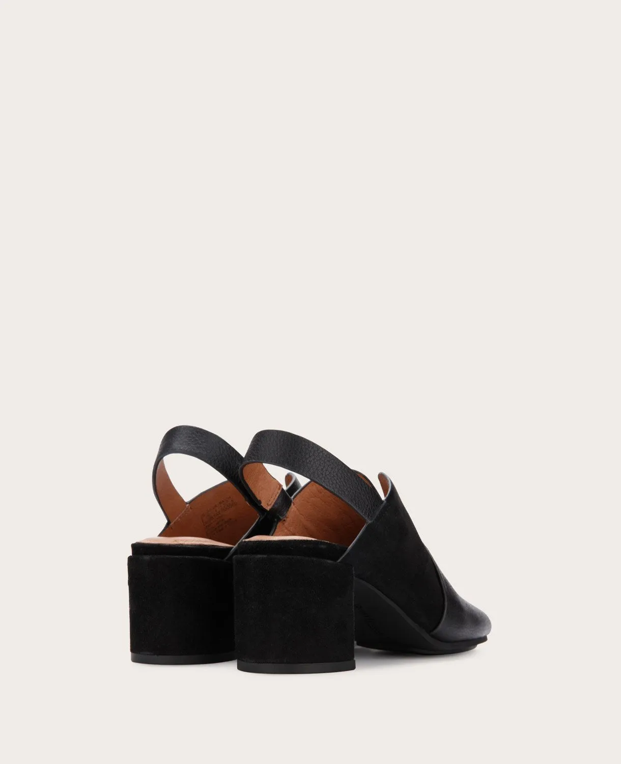 GENTLE SOULS - Charlene Leather Slingback Block Heel Sandal