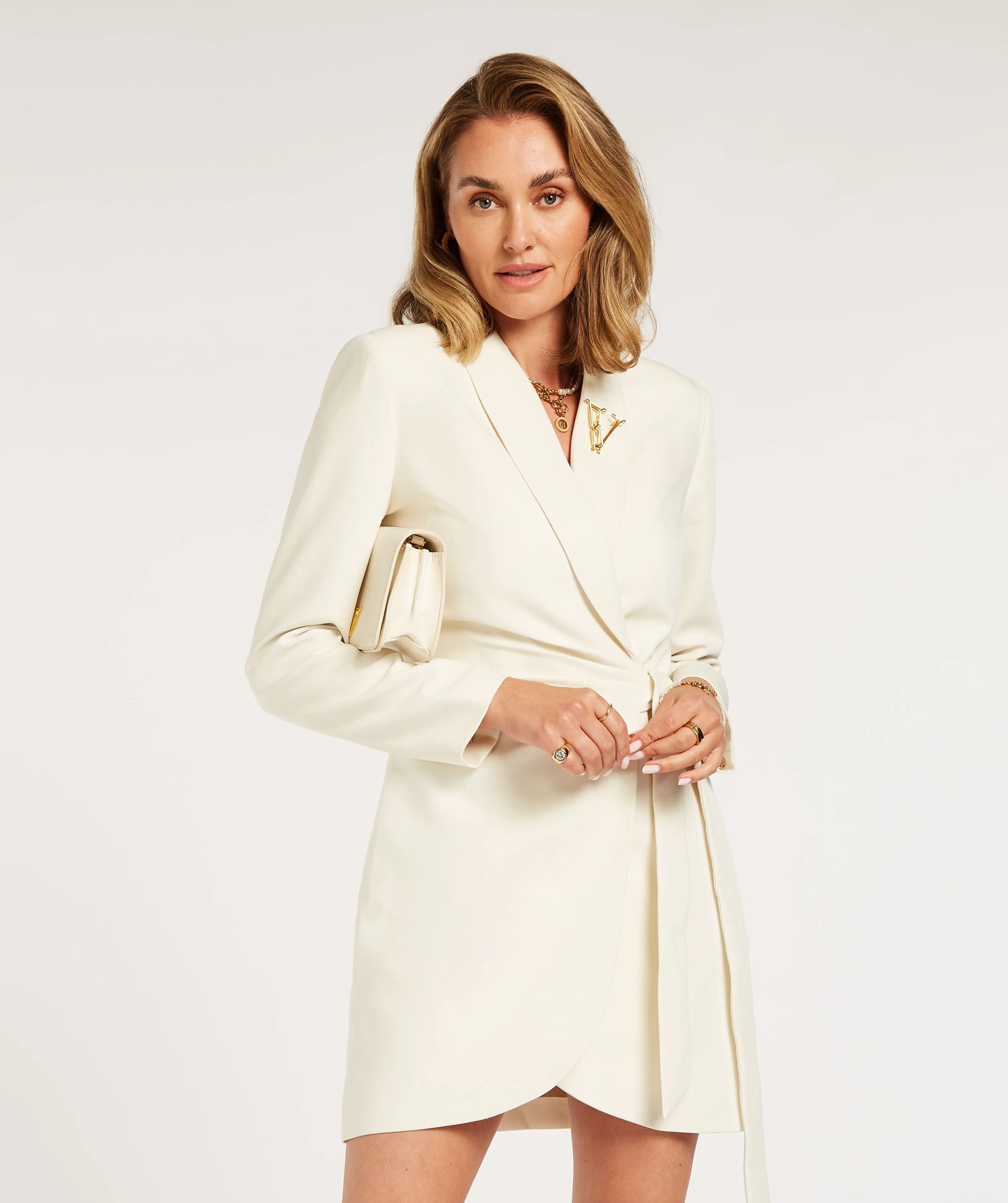JV BONITA wrap dress - creme white