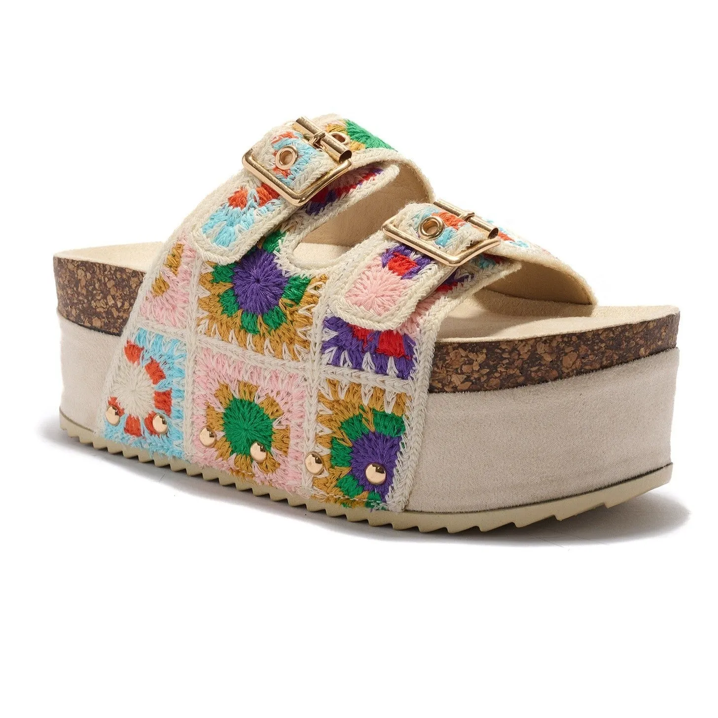 KIOWA Beige Ivory Multi Crochet