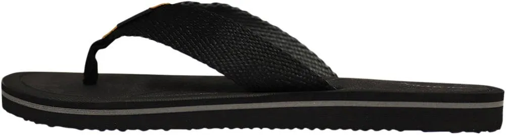 Norty Mens Flip Flop Sandal Black Grey   11113