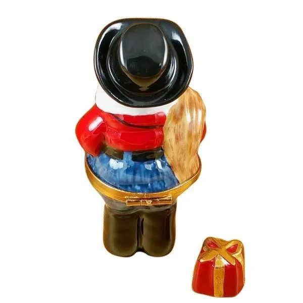 Santa Texas with Hat Boots Rope & Removable Present